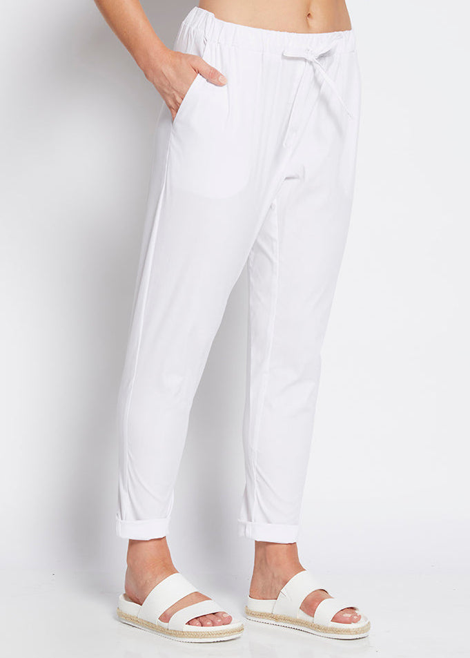Rocket City stretch cotton pant in white