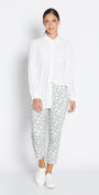 Philosophy Australlia Easy printed Bengaline 7/8 fitted pant in Deco, sustainable slow fashion made in Australia