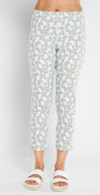 Philosophy Australlia Easy printed Bengaline 7/8 fitted pant in Deco, sustainable slow fashion made in Australia