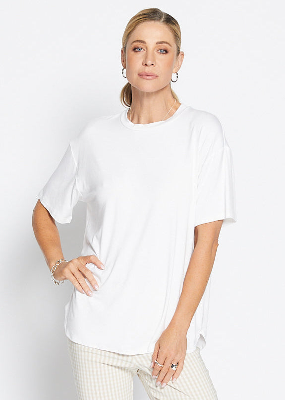 Spencer Wonderland viscose jersey tee in vanilla