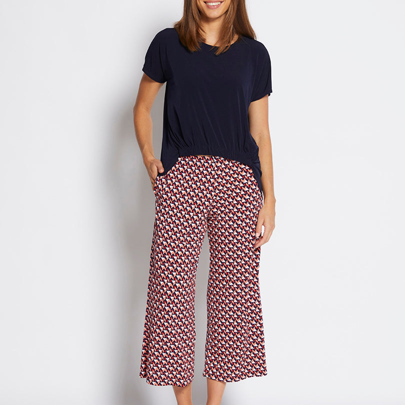 Yogi slinky jersey culottes in Graphic