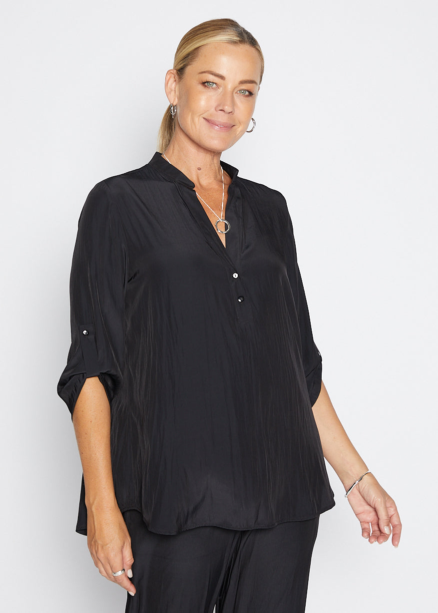 India Lustre technical tunic in black