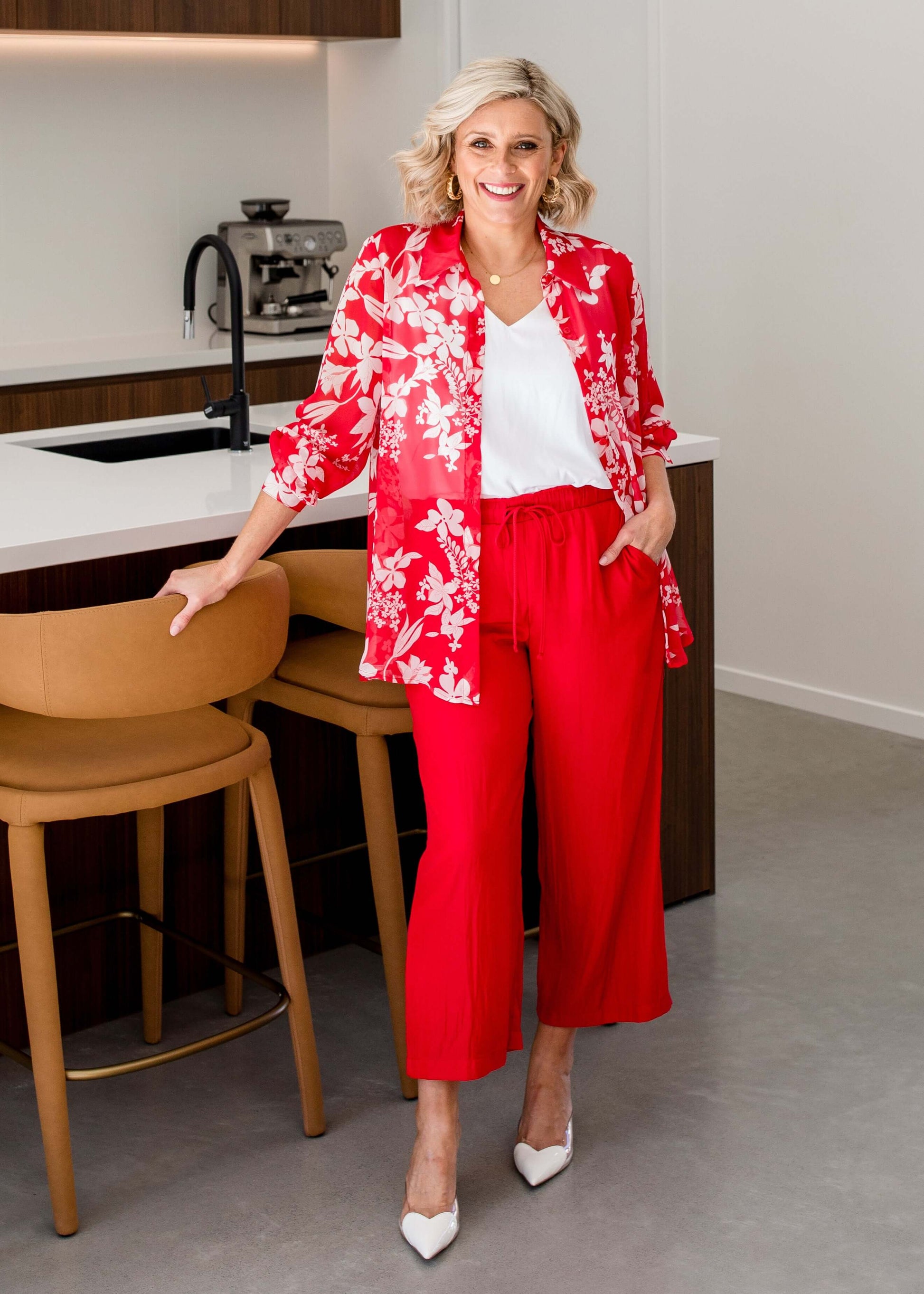 Hyacinth Vintage chiffon blouse in Astrid