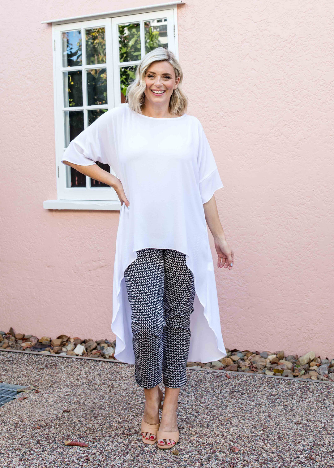 Zoe Hi Lo Tunic in White