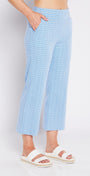 Philosophy Australia Ticket printed Bengaline culotte in Blue Diamond, made in Australia
