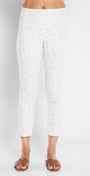 Philosophy Australia Easy printed Bengaline 7/8 fitted pant in Zebros, sustainable slow fashion made in Australia