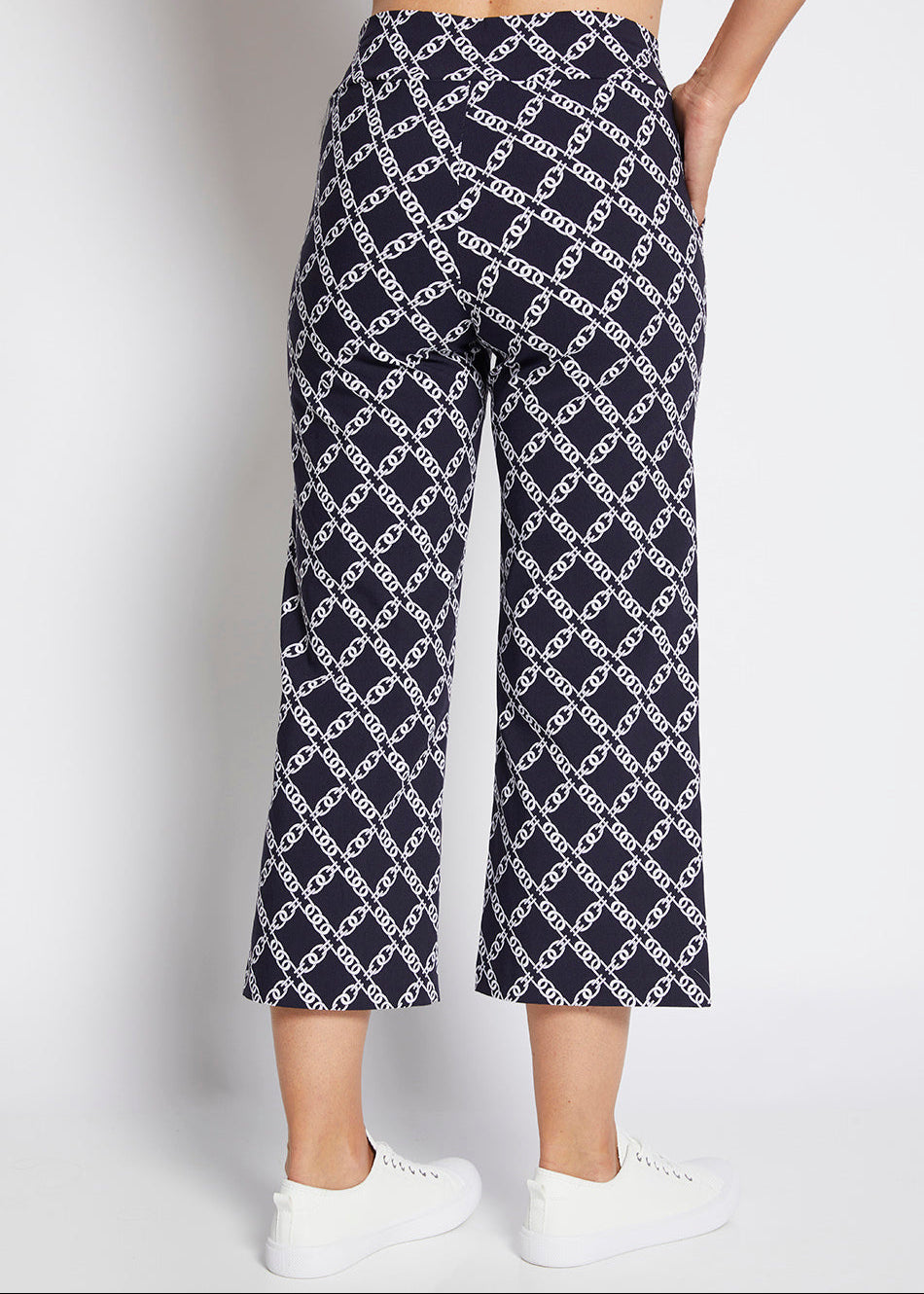 Ticket Zenya printed Bengaline culotte in Chains