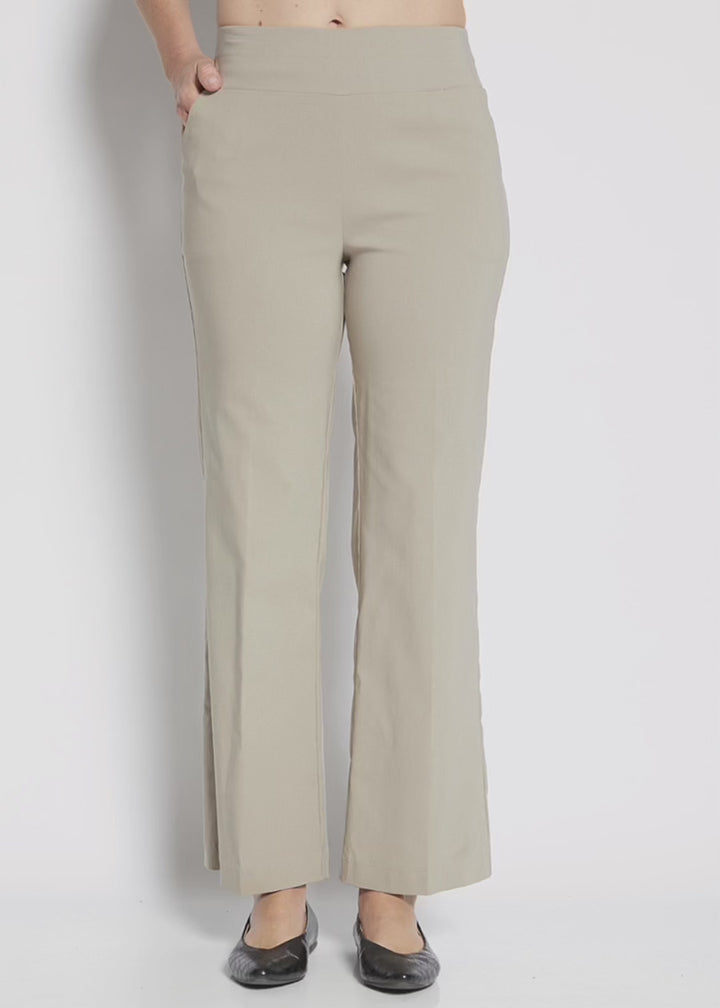 Arrow Miracle Bengaline Women's full length wide leg pants in Raffia.