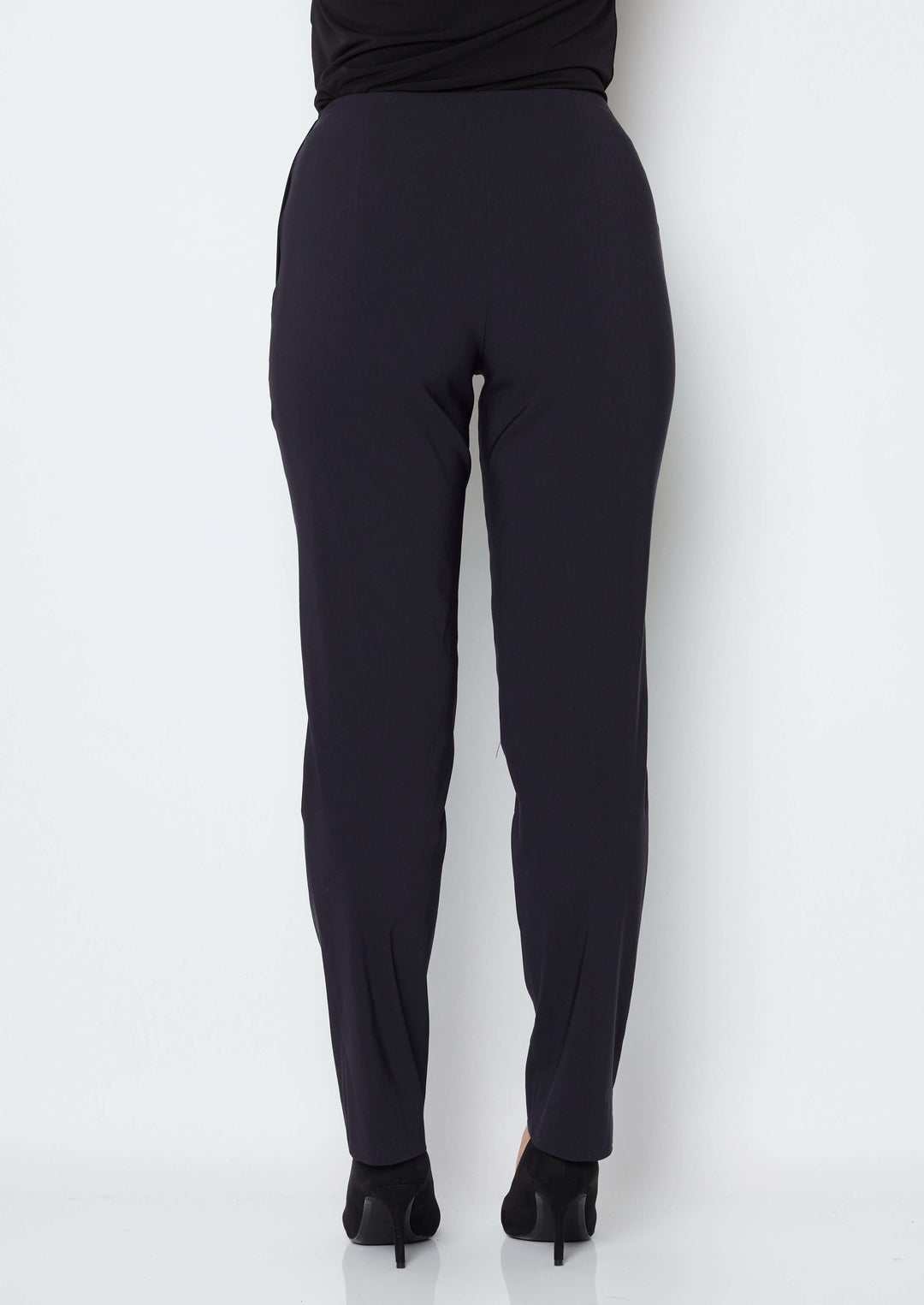 Gem Miracle Bengaline women's full-length straight-cut pants in ink navy.