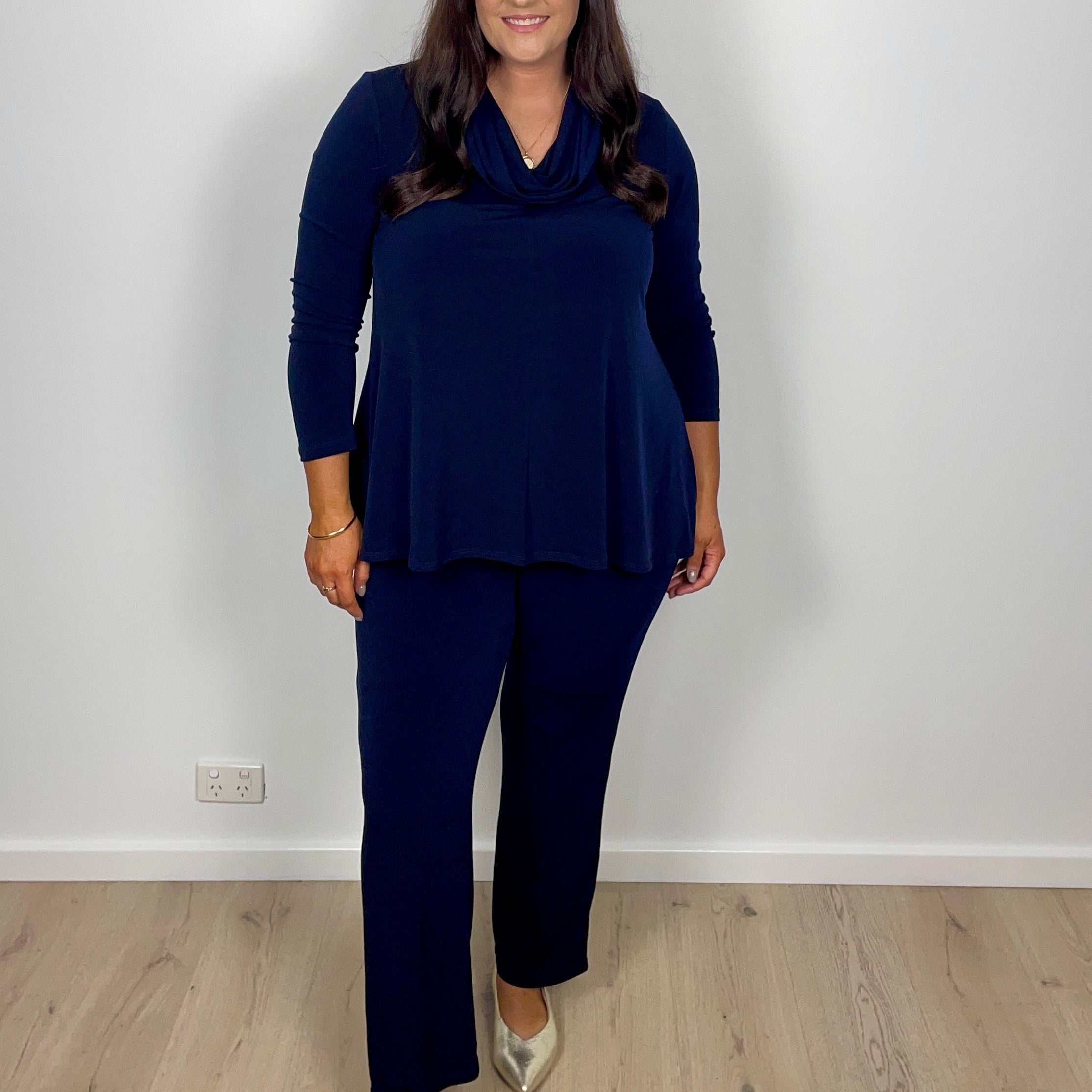 @leahmaystyle talking Foundation slinky jersey pants