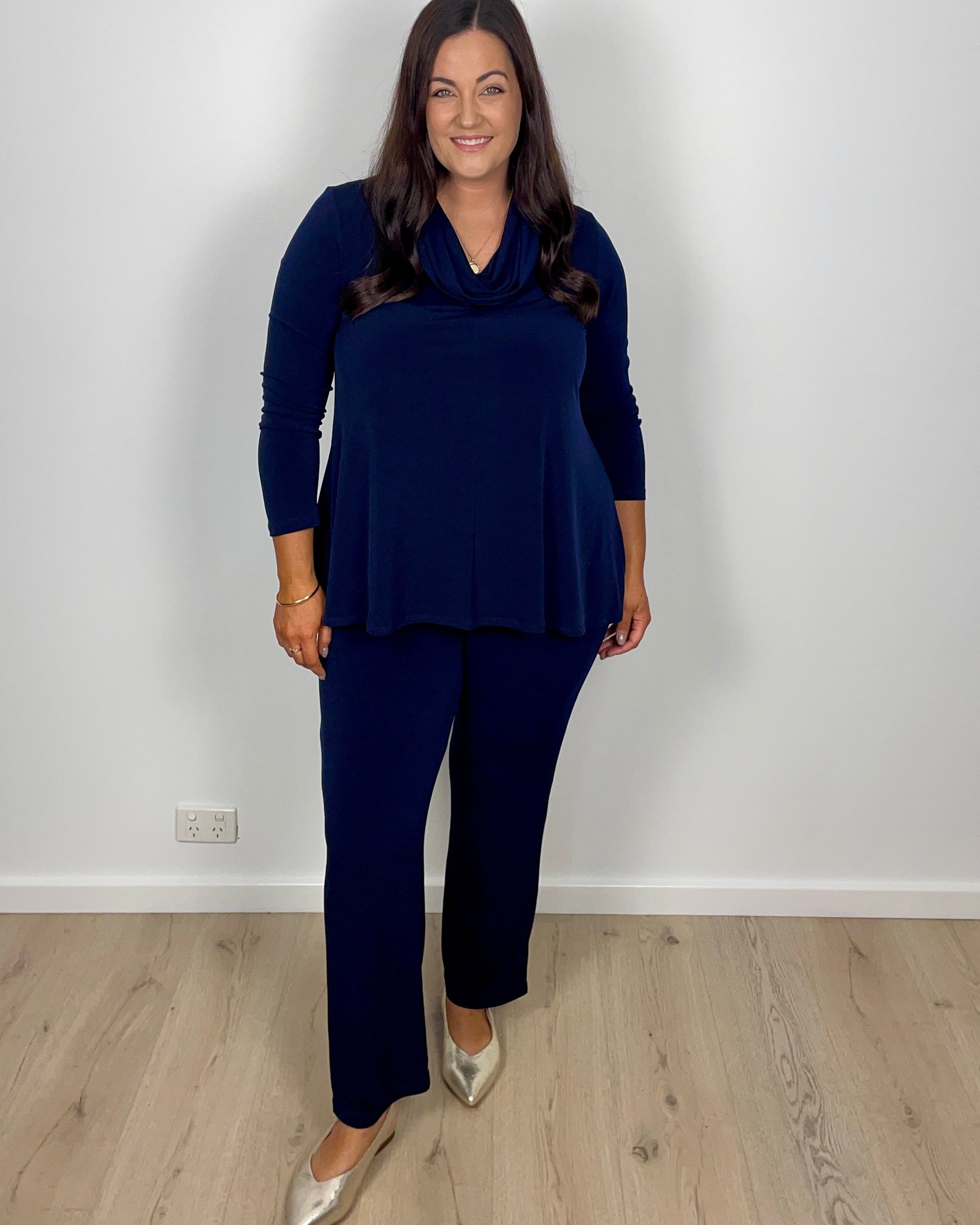 @leahmaystyle talking Foundation slinky jersey pants