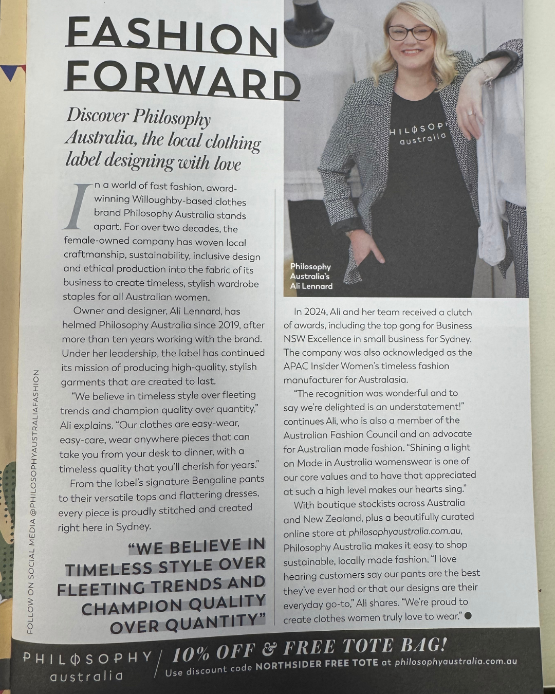 Northsider - interview with Ali Lennard