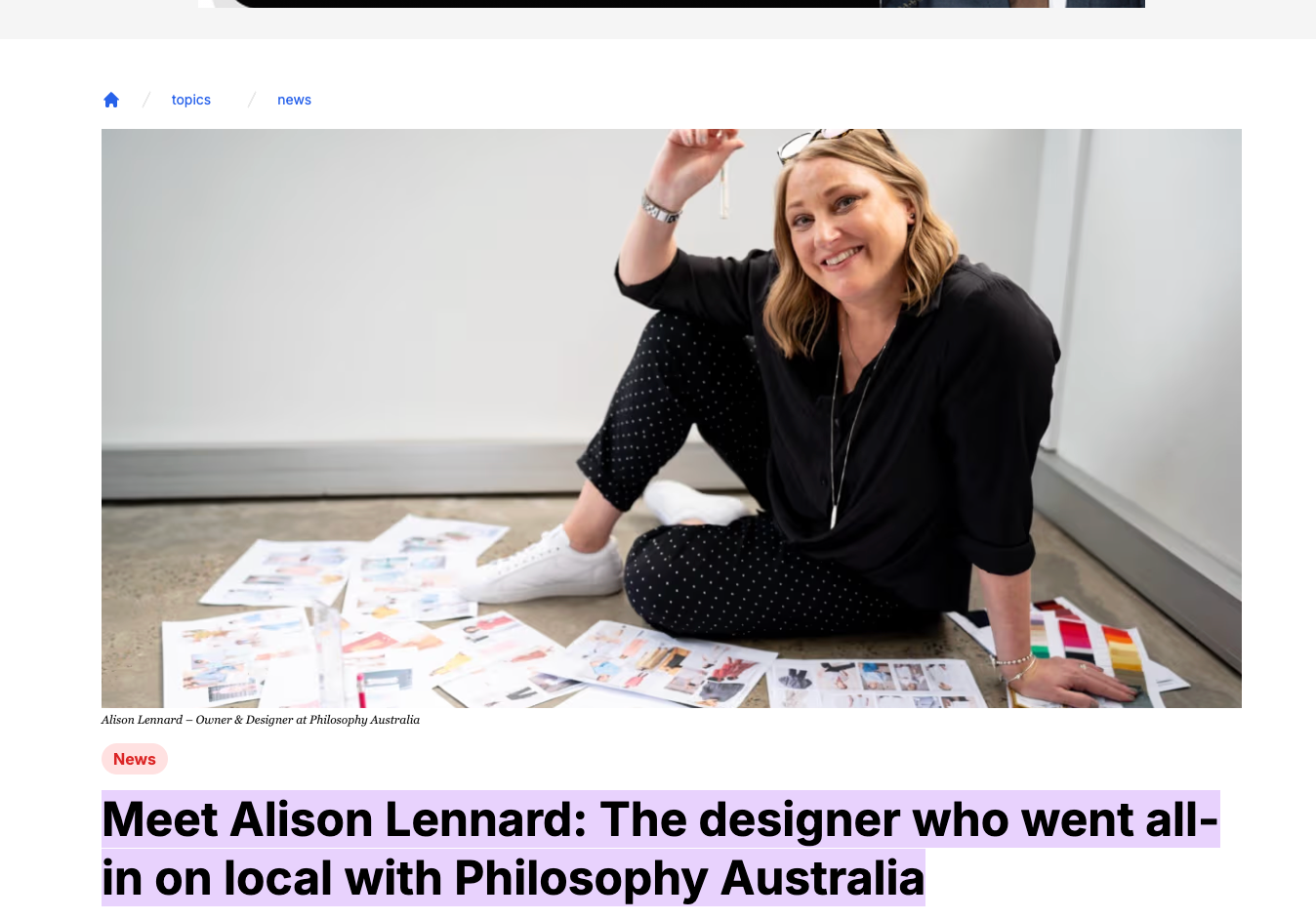 Dynamic Business interview with Alison Lennard