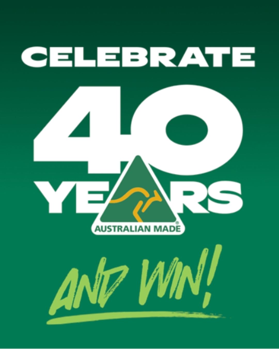 The Australian Made Campaign 40 years giveway