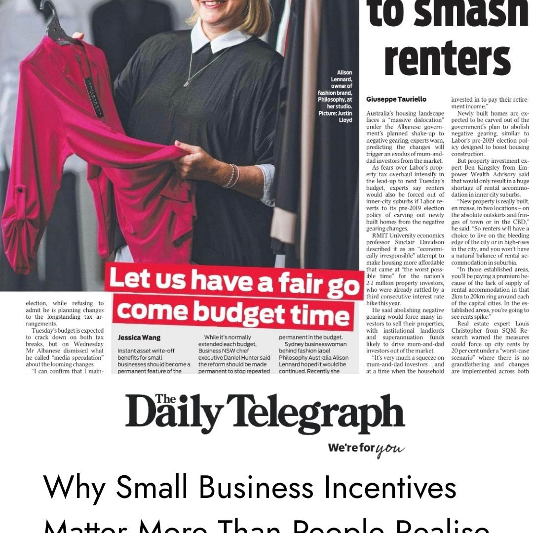 Why Small Business Incentives Matter More Than People Realise