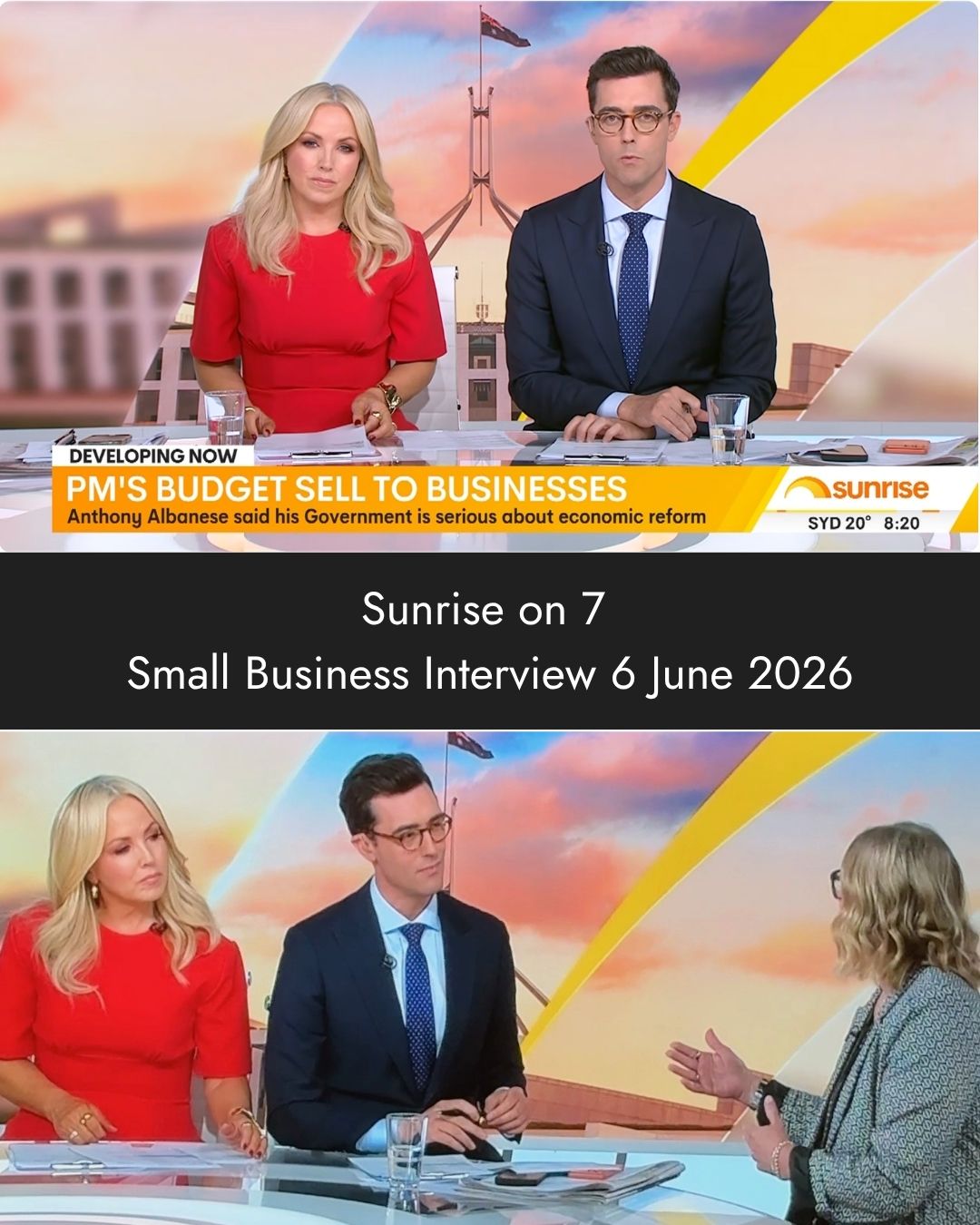 Sunrise Interview on Challenges for Small Business Owners with Ali Lennard - 6 June 2026