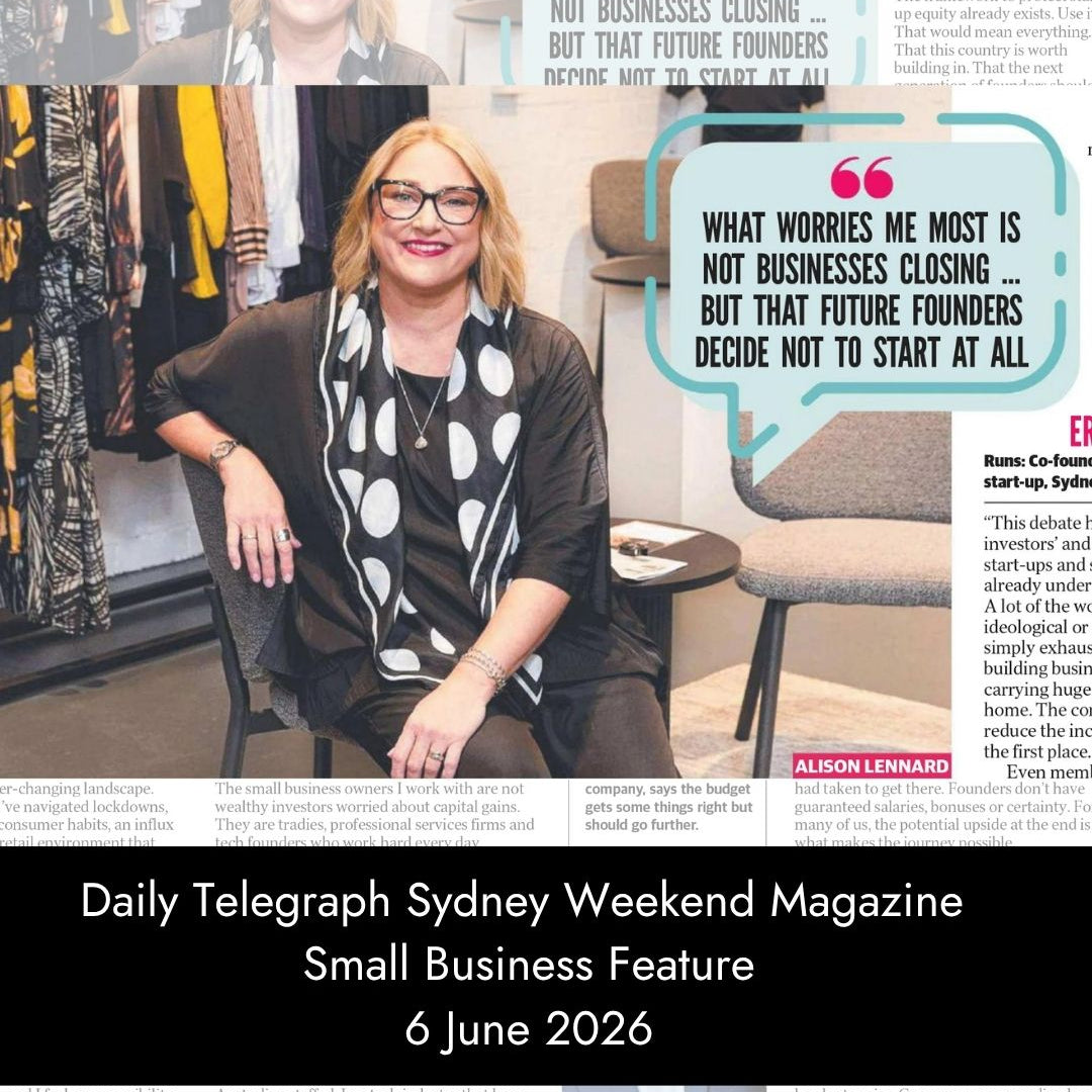 Daily Telegraph Sydney Weekend Magazine Small Business Feature - 6 June 2026