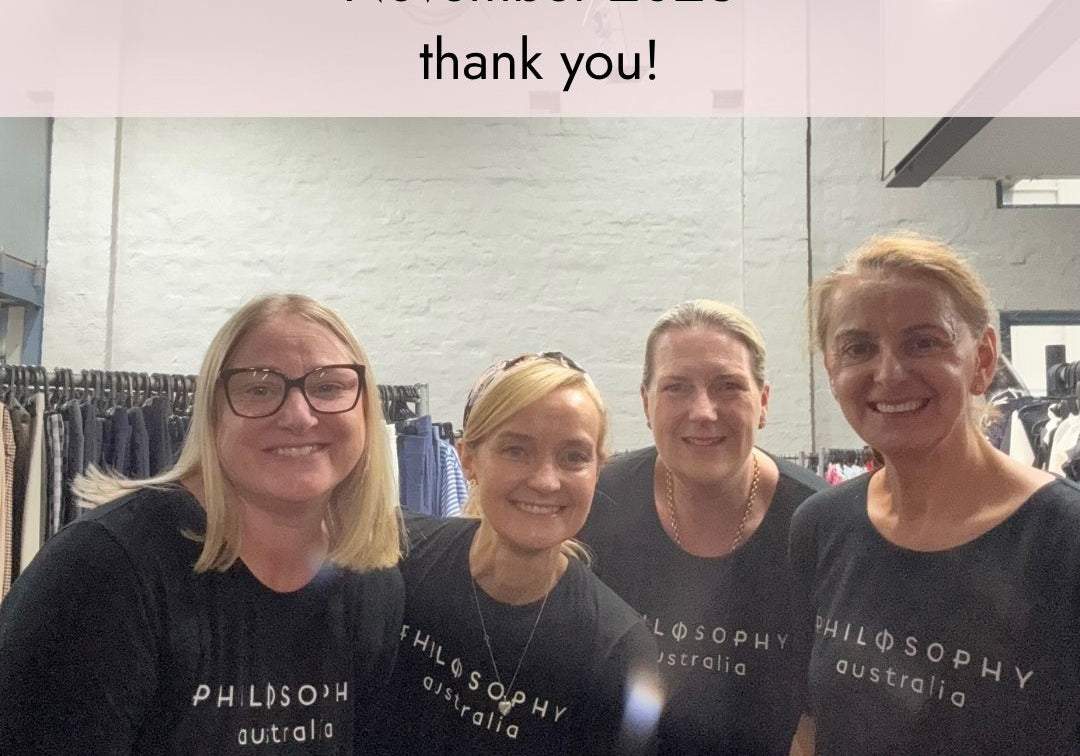 Warehouse Sample Sale 2025 - a heartfelt thank you from Philosophy Australia