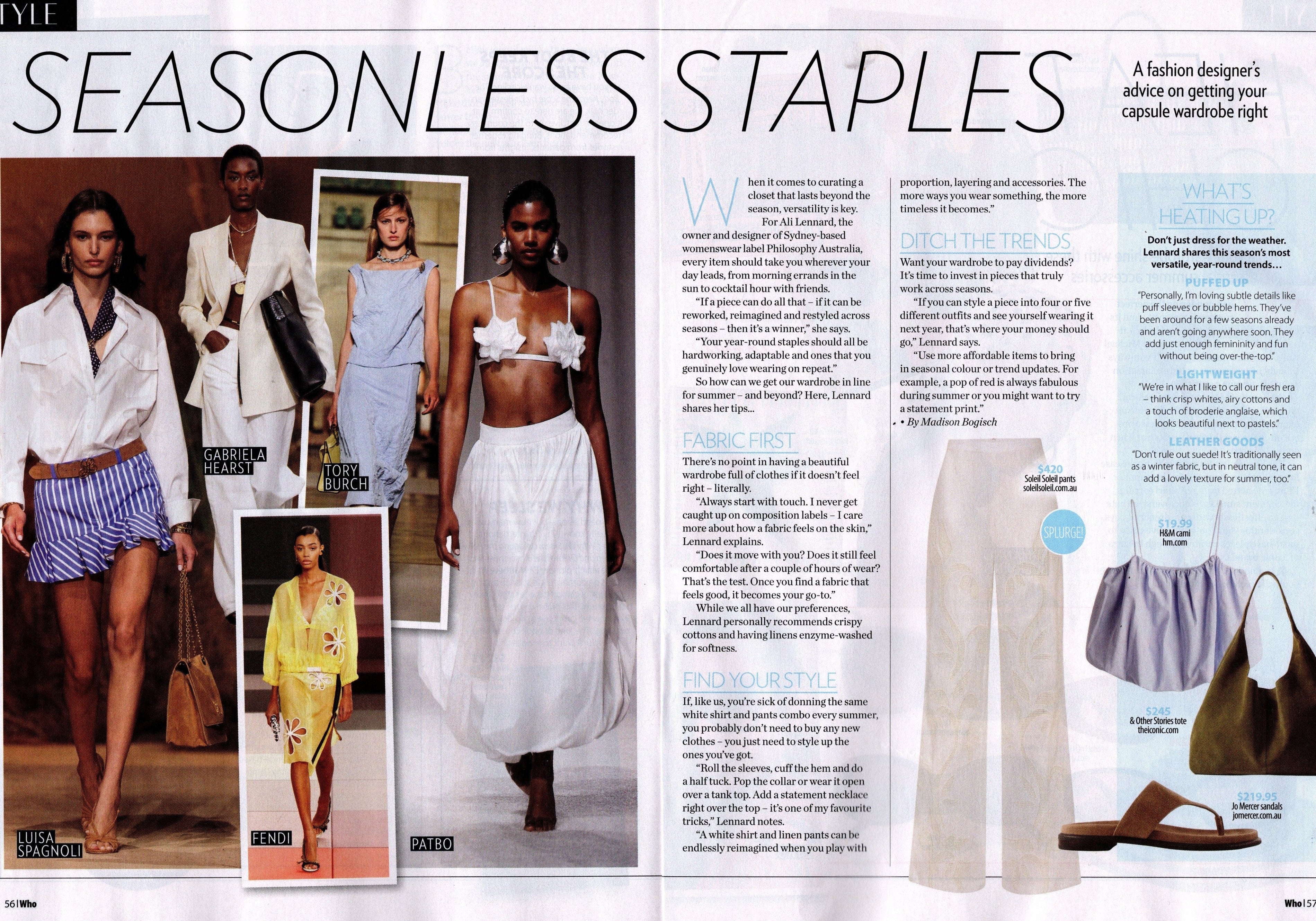 Who Magazine - Seasonless Staples