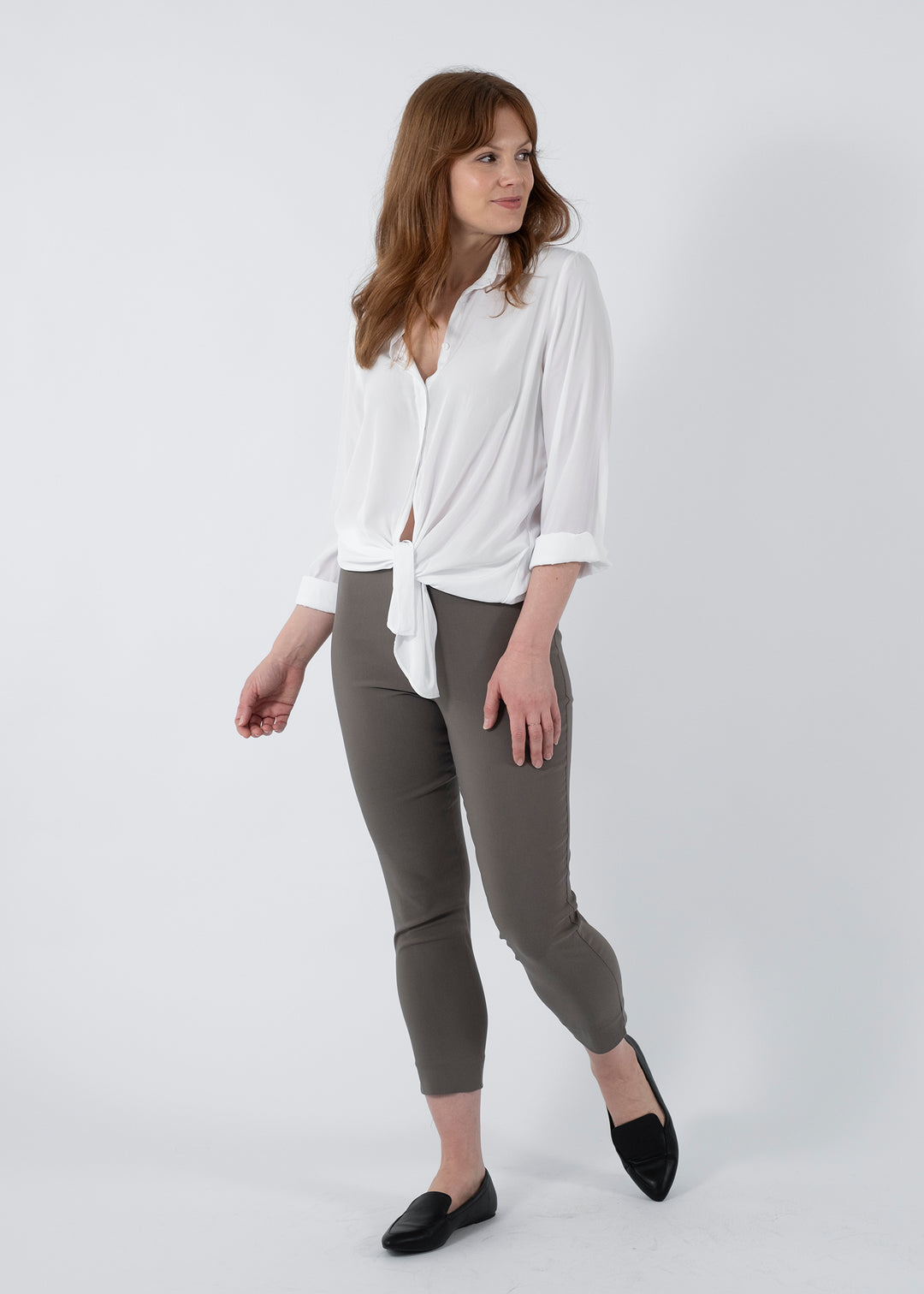 Everyday 7/8 Miracle Bengaline Pant in Bark Neutral