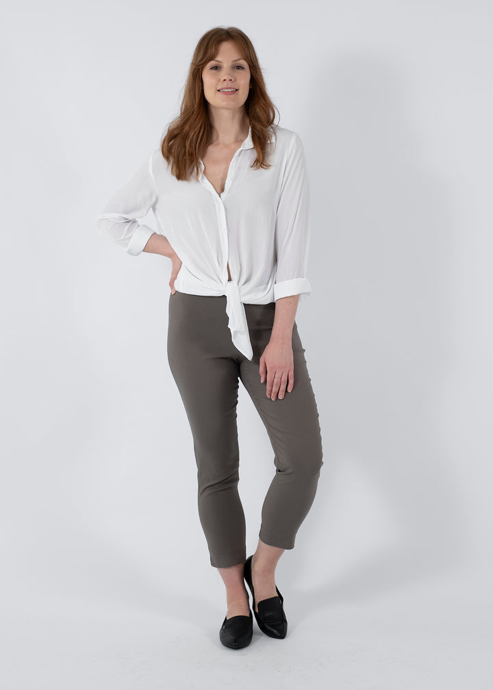 Everyday 7/8 Miracle Bengaline Pant in Bark Neutral