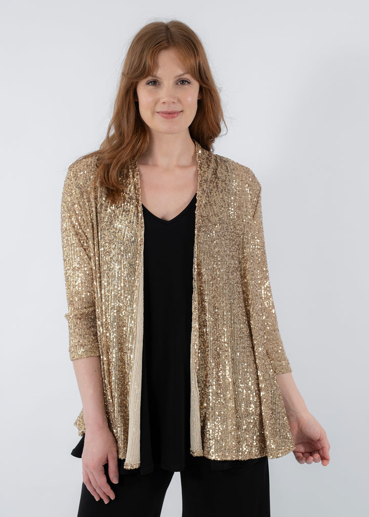 Sally Sequin Jacket in Gold
