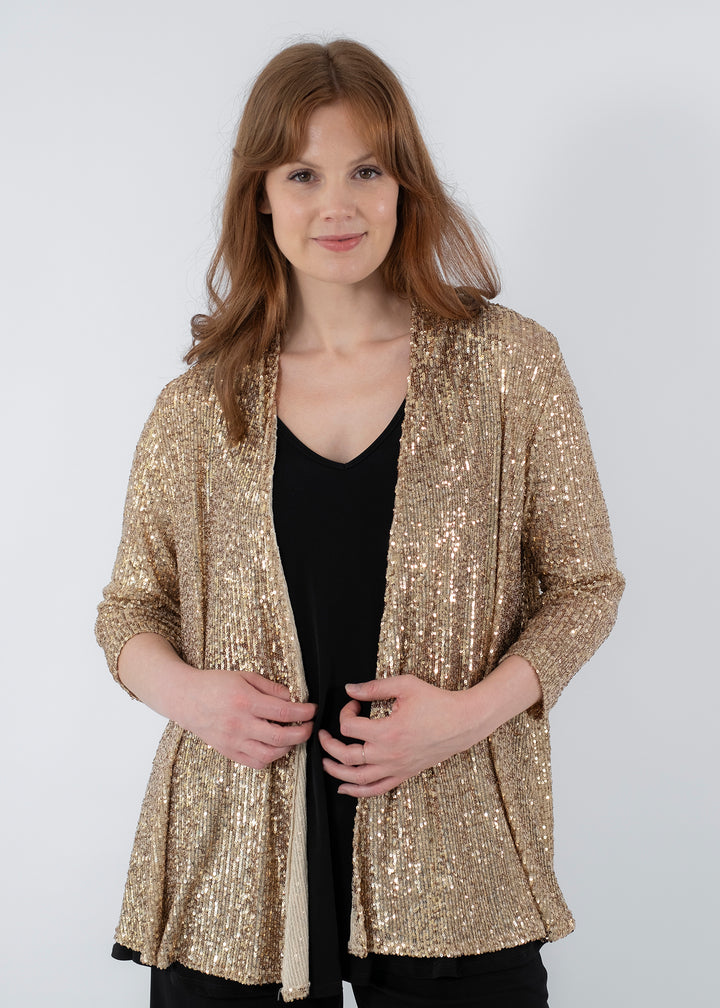 Sally Sequin Jacket in Gold