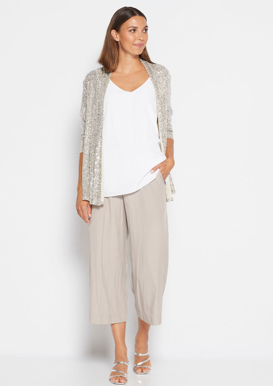 Sally Sparkle sequin jacket in champagne
