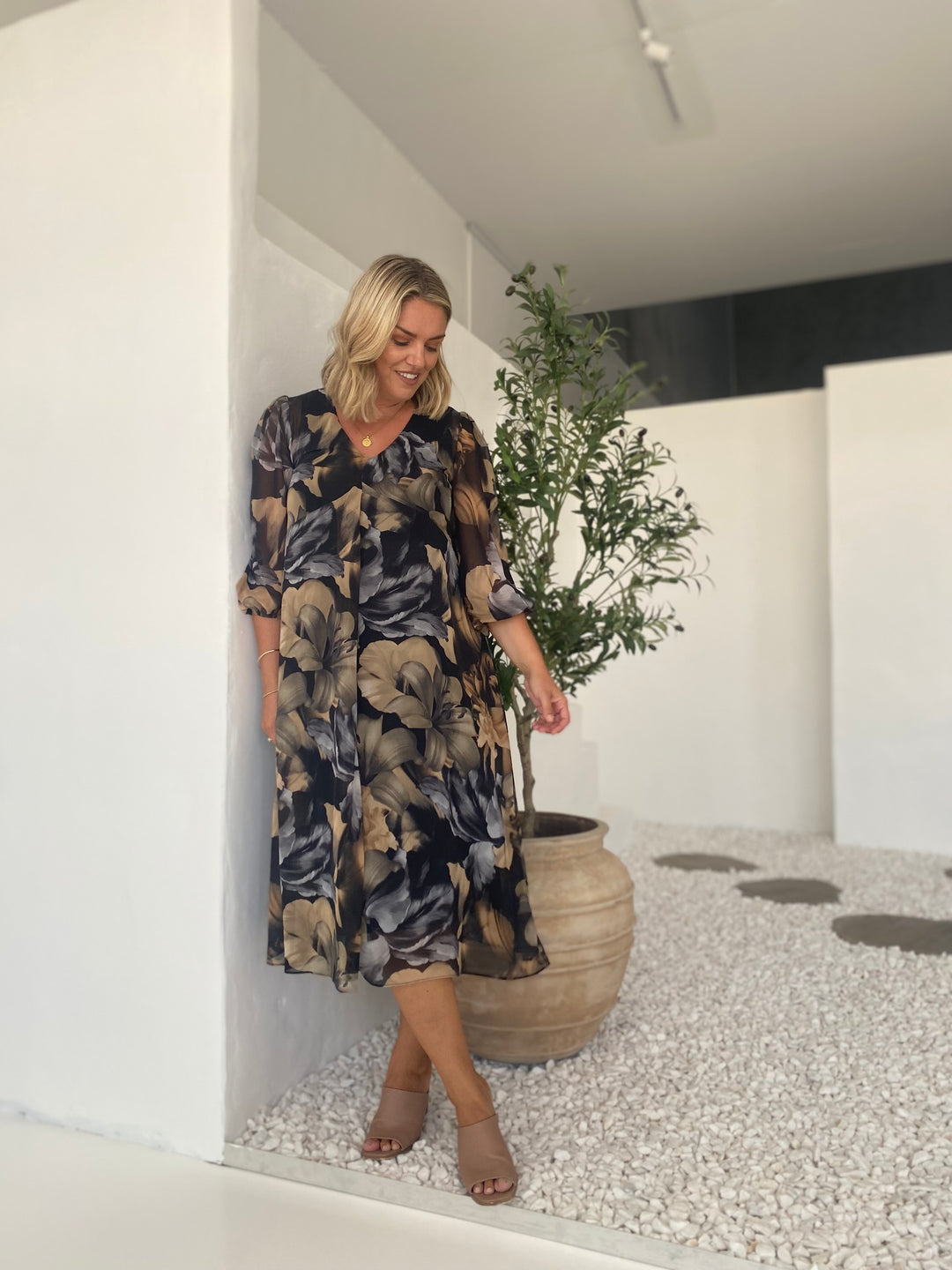 Imogen dress in Lilibet print