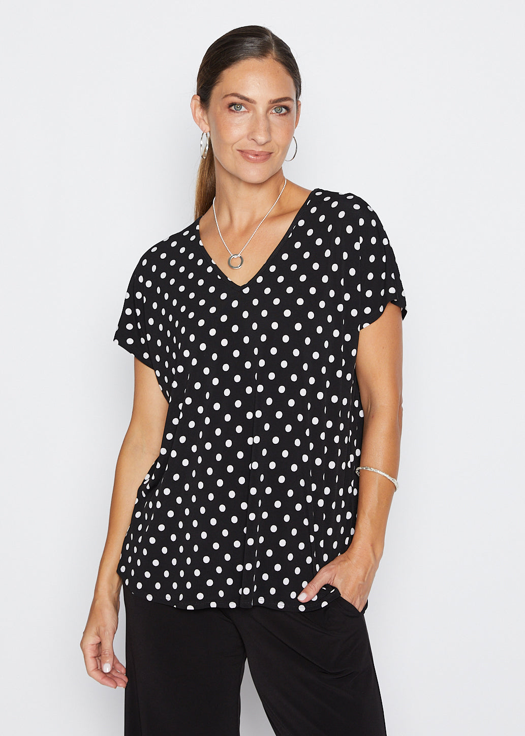 Breeze slinky jersey reversible top in Aria, sustainable slow fashion made in Australia by Philosophy Australia