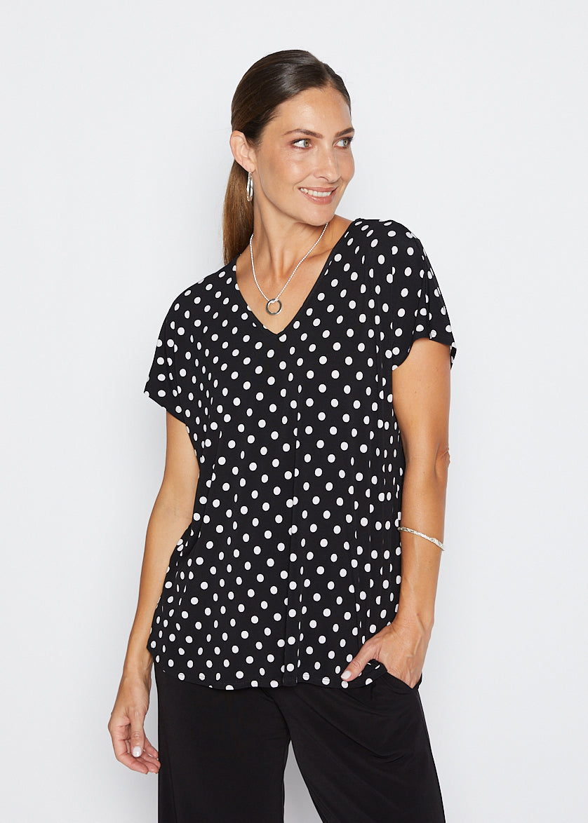 Breeze slinky jersey reversible top in Aria, sustainable slow fashion made in Australia by Philosophy Australia