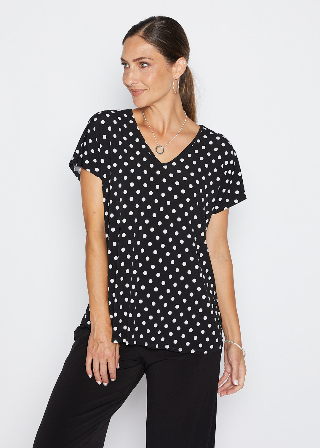 Breeze slinky jersey reversible top in Aria, sustainable slow fashion made in Australia by Philosophy Australia