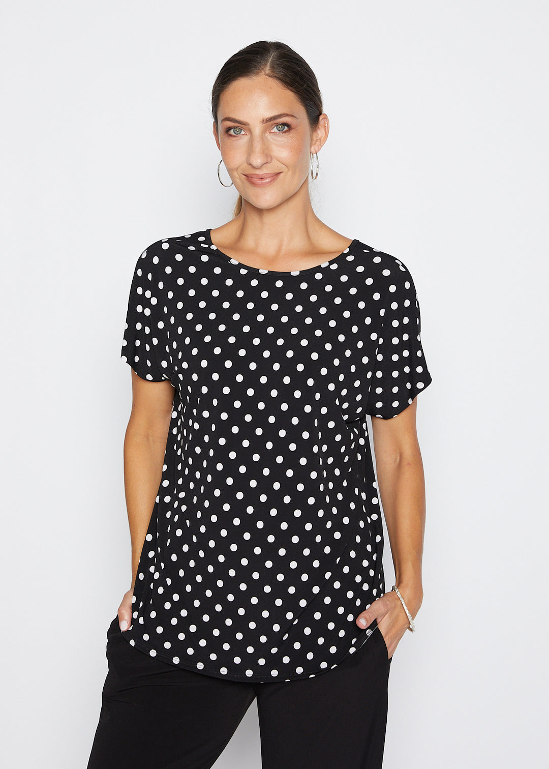 Breeze slinky jersey reversible top in Aria, sustainable slow fashion made in Australia by Philosophy Australia