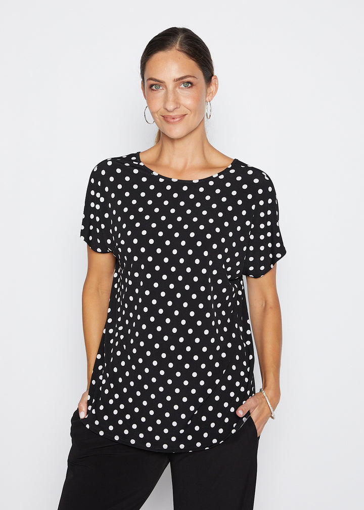Breeze slinky jersey reversible top in Aria, sustainable slow fashion made in Australia by Philosophy Australia