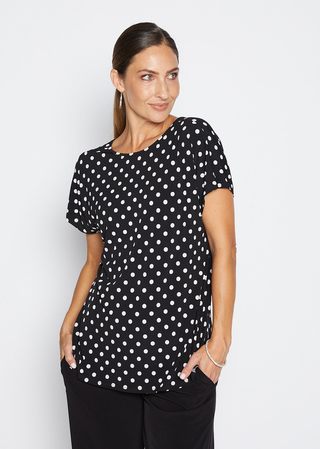 Breeze slinky jersey reversible top in Aria, sustainable slow fashion made in Australia by Philosophy Australia