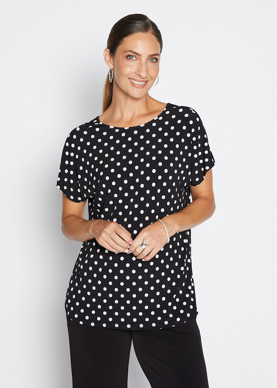 Breeze slinky jersey reversible top in Aria, sustainable slow fashion made in Australia by Philosophy Australia