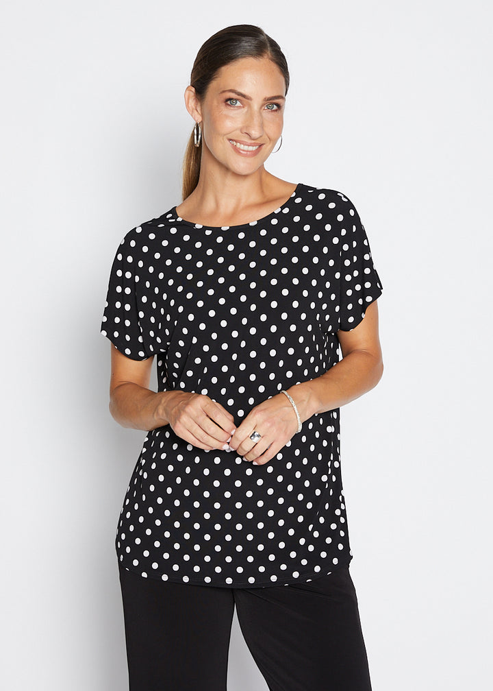 Breeze slinky jersey reversible top in Aria, sustainable slow fashion made in Australia by Philosophy Australia