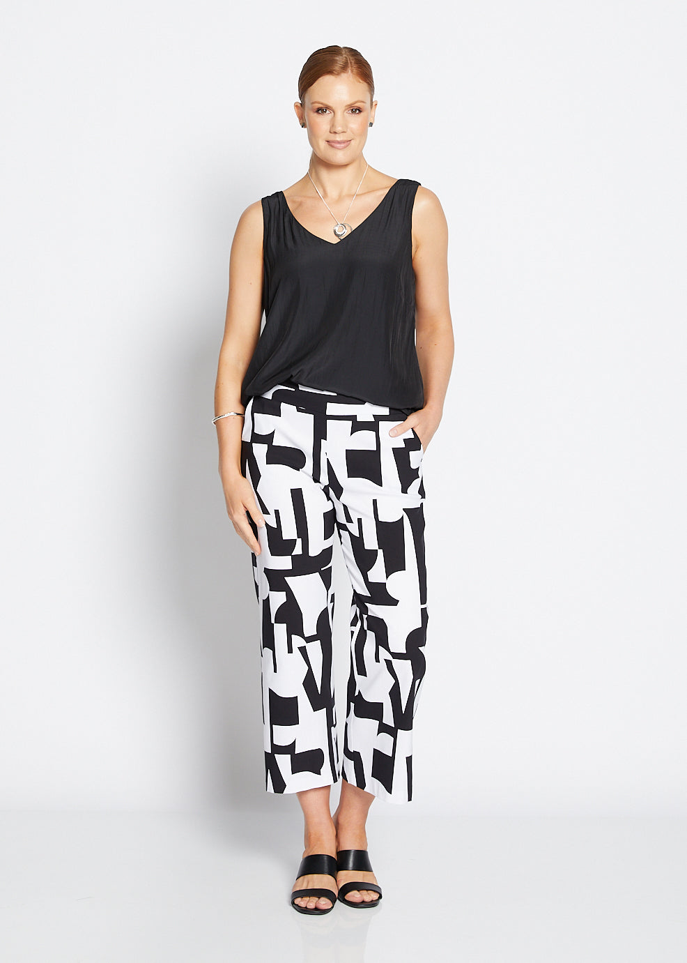Philosophy Australia Ticket printed Bengaline culotte in Avante, sustainable slow fashion made in Australia