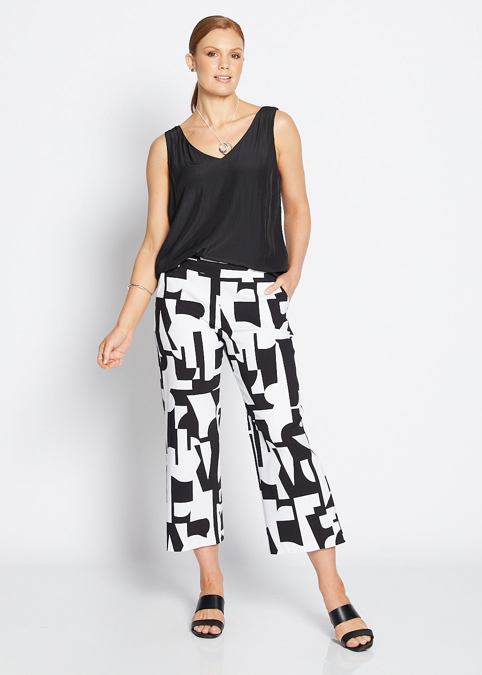Philosophy Australia Ticket printed Bengaline culotte in Avante, sustainable slow fashion made in Australia