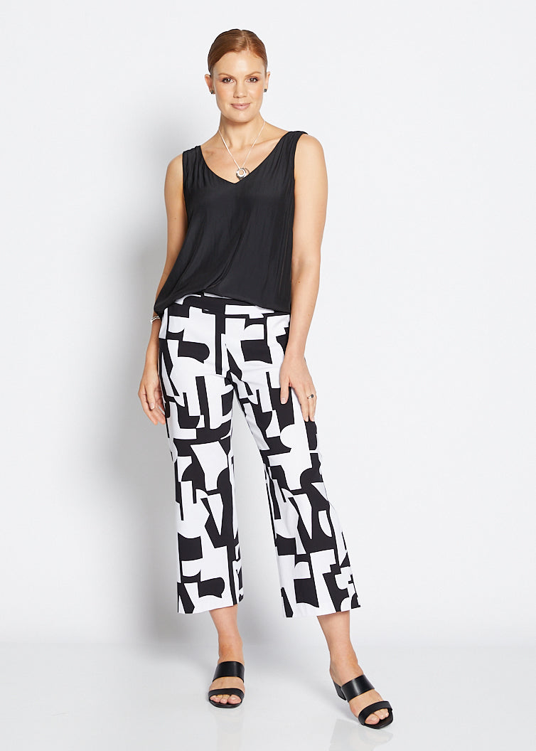 Philosophy Australia Ticket printed Bengaline culotte in Avante, sustainable slow fashion made in Australia