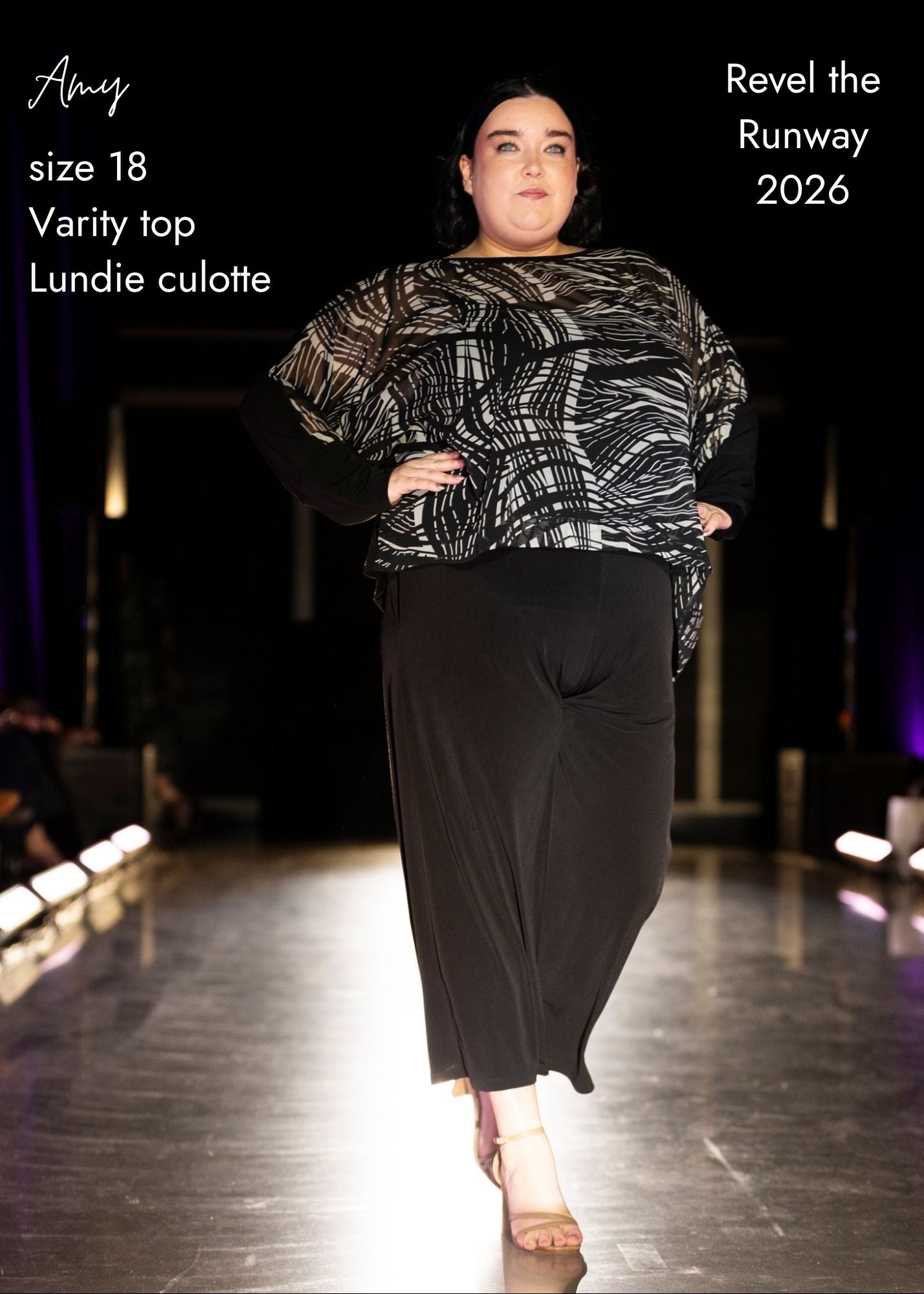 Jersey Culottes with Pockets in Black