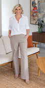Arrow Miracle Bengaline Women's full length wide leg pants in Raffia.