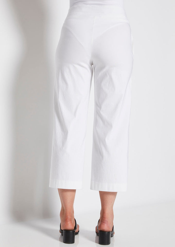 Larrie Miracle Bengaline Culotte Pant in White