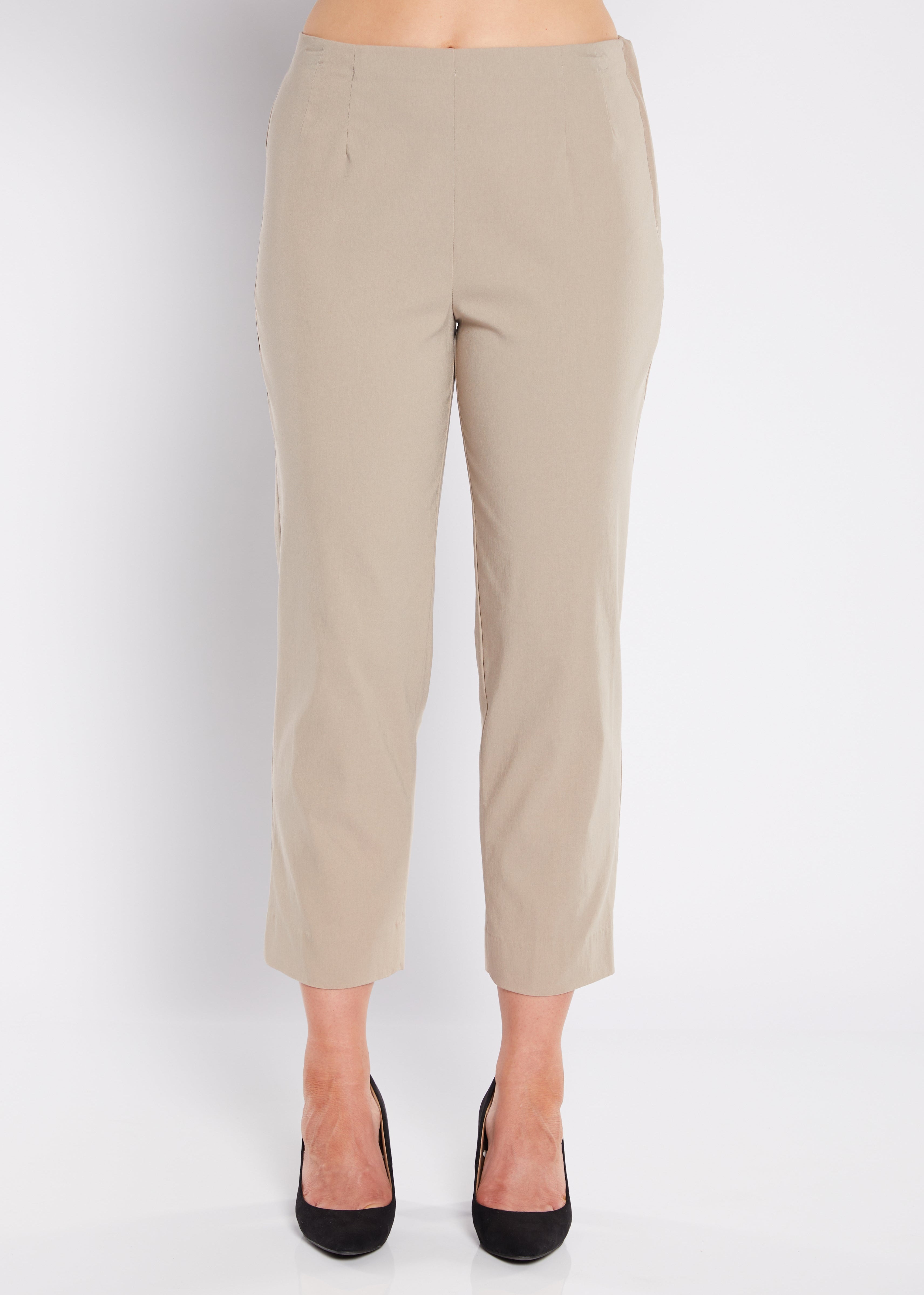 Wow Heritage miracle stretch Bengaline 7/8 straight pants in raffia