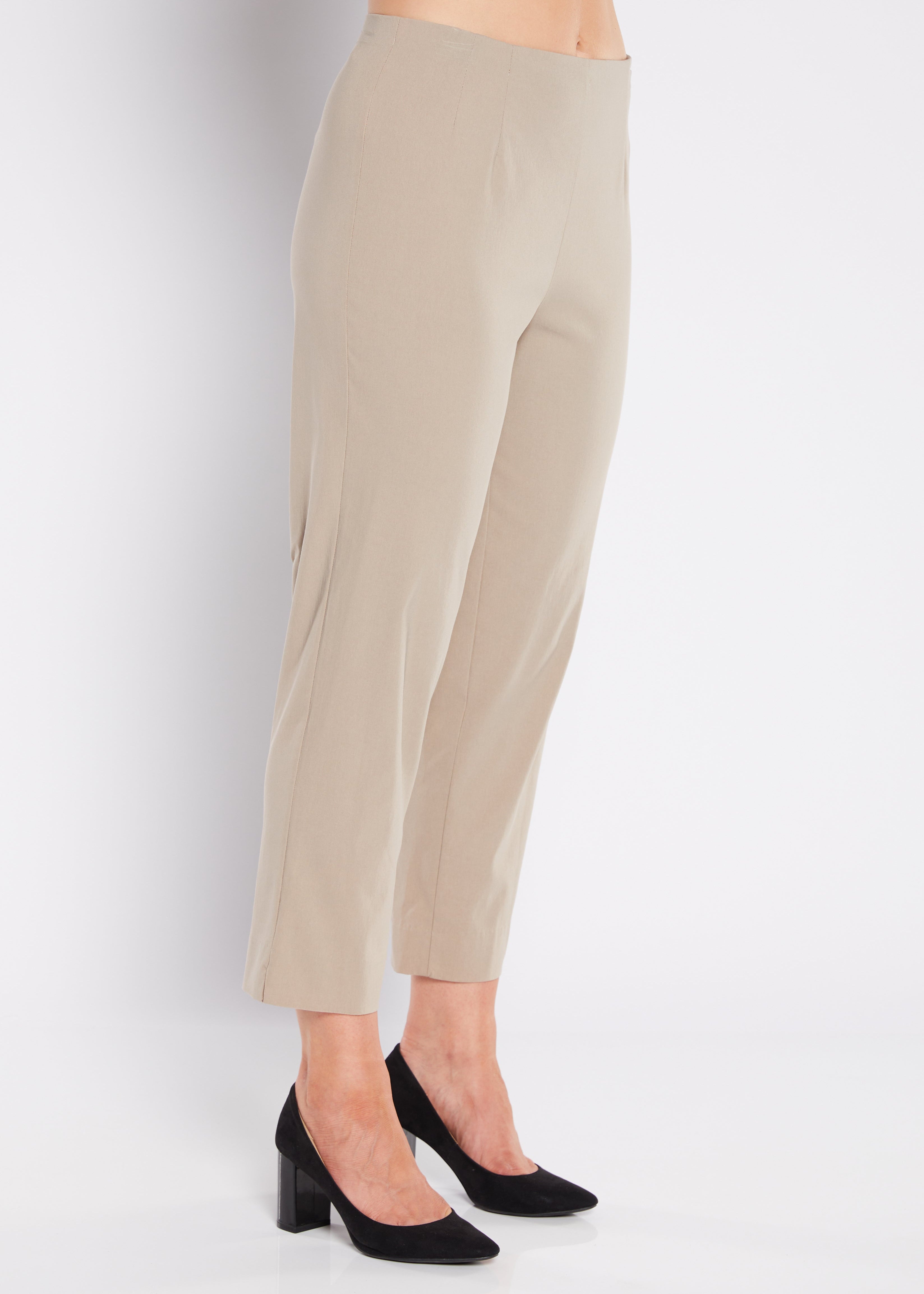 Wow Heritage miracle stretch Bengaline 7/8 straight pants in raffia