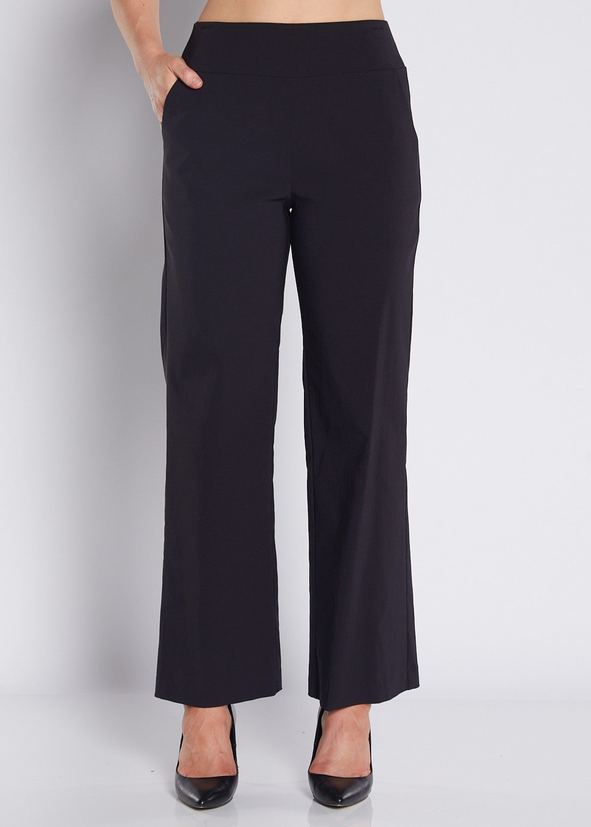 Arrow Heritage Bengaline miracle stretch wide leg pant in  black