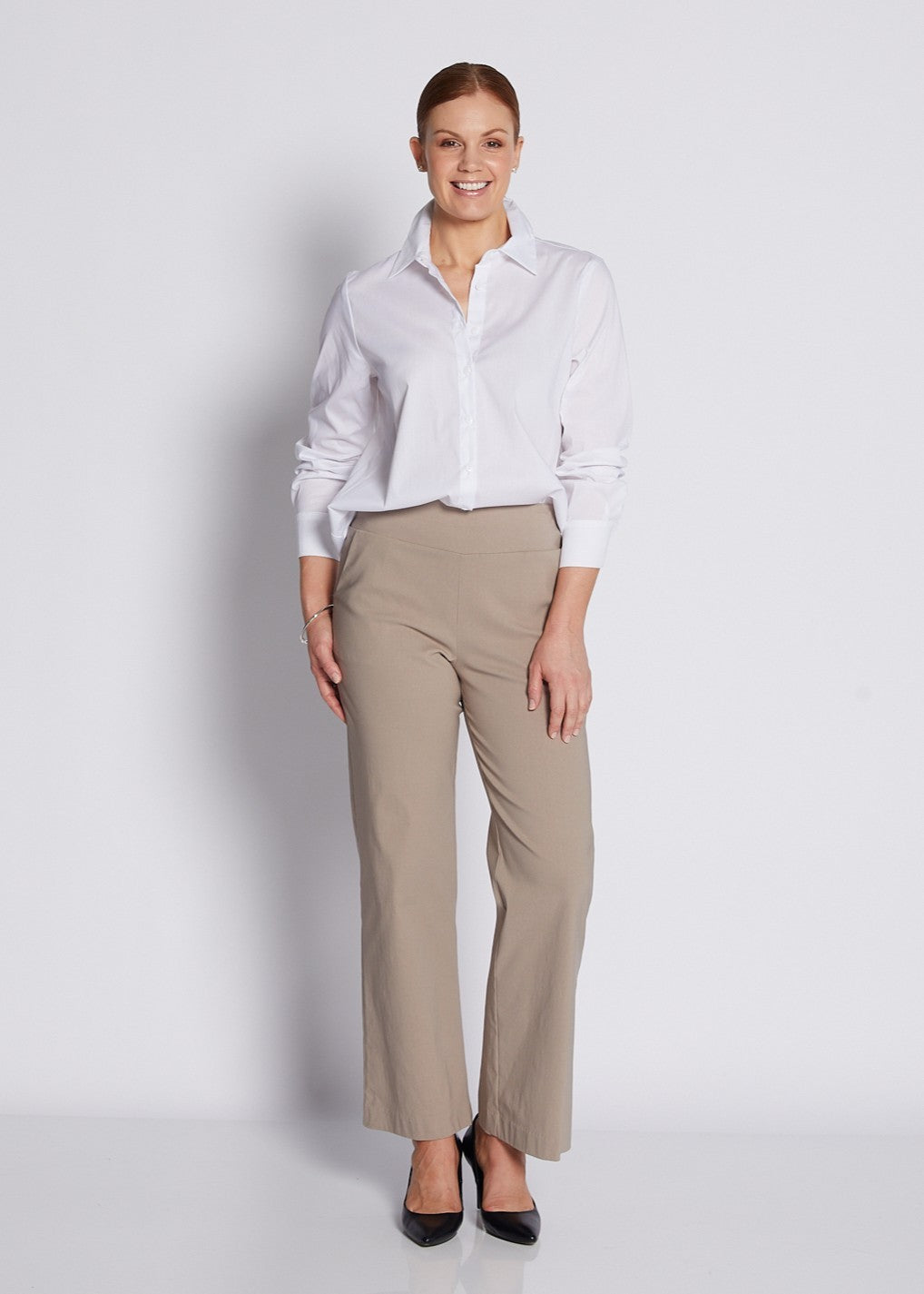 Arrow Heritage Bengaline miracle stretch wide leg pant in raffia
