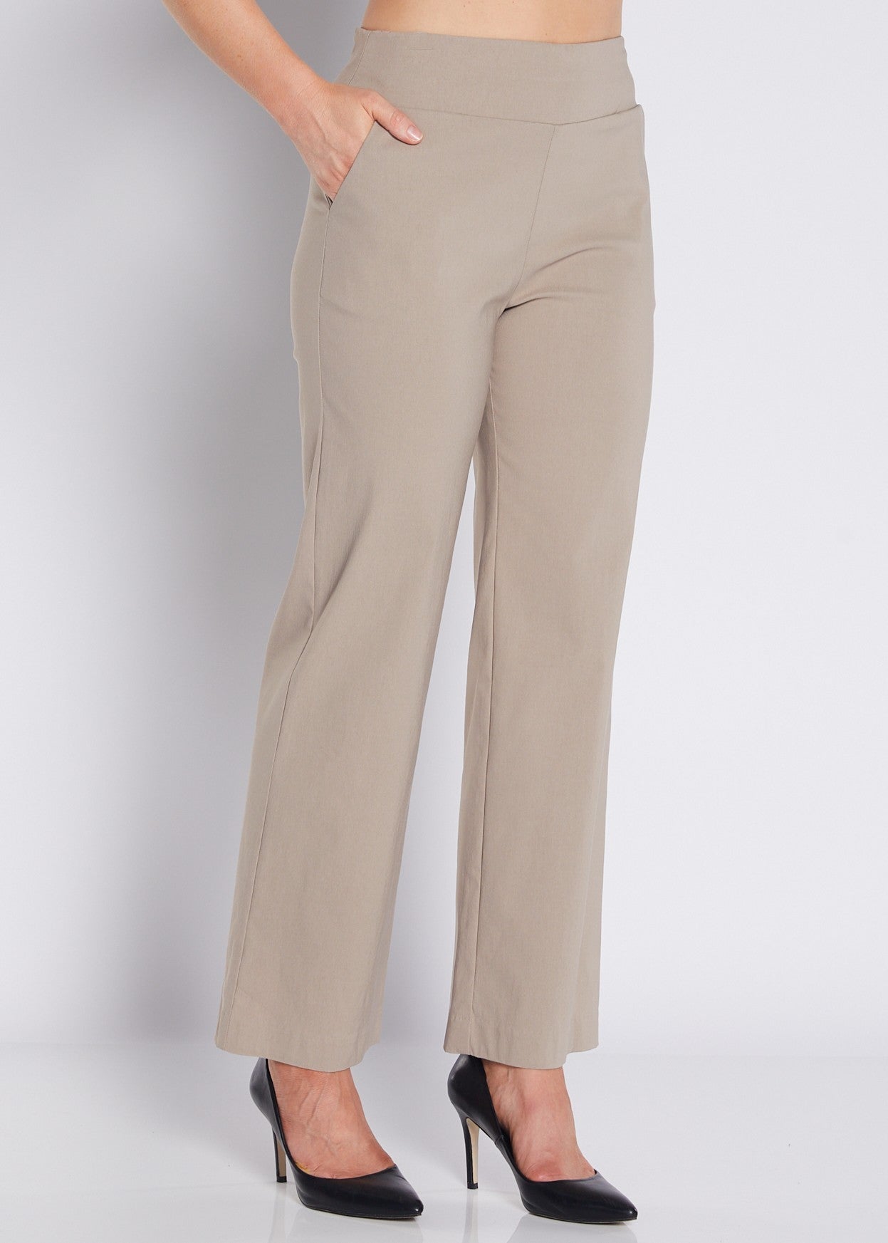 Arrow Heritage Bengaline miracle stretch wide leg pant in raffia