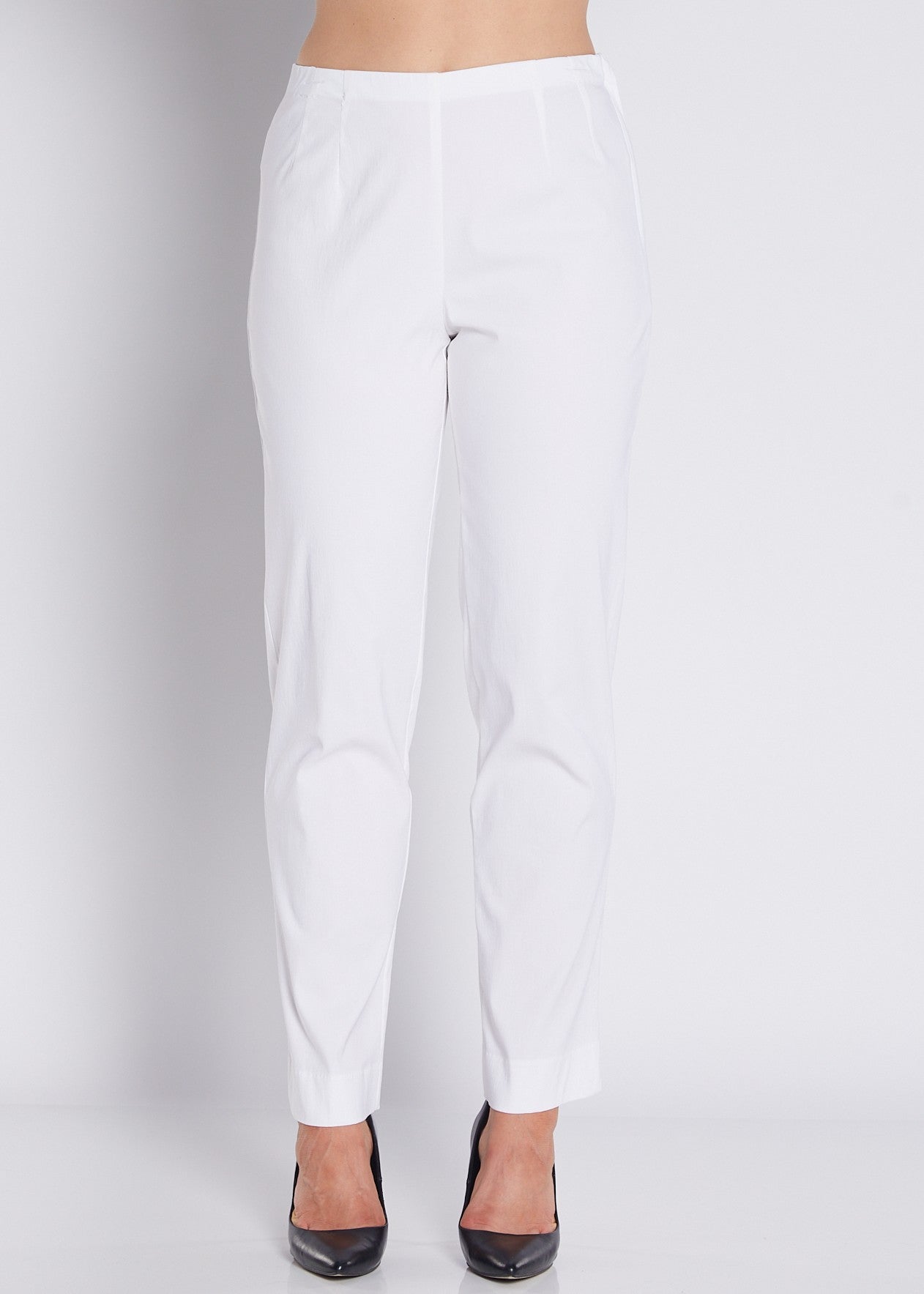 Gem Heritage Bengaline miracle stretch side zip straight pants in white