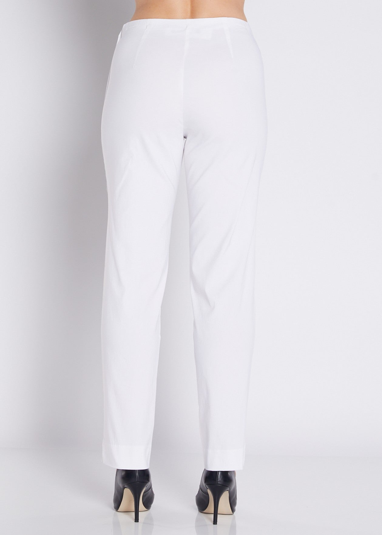 Gem Heritage Bengaline miracle stretch side zip straight pants in white